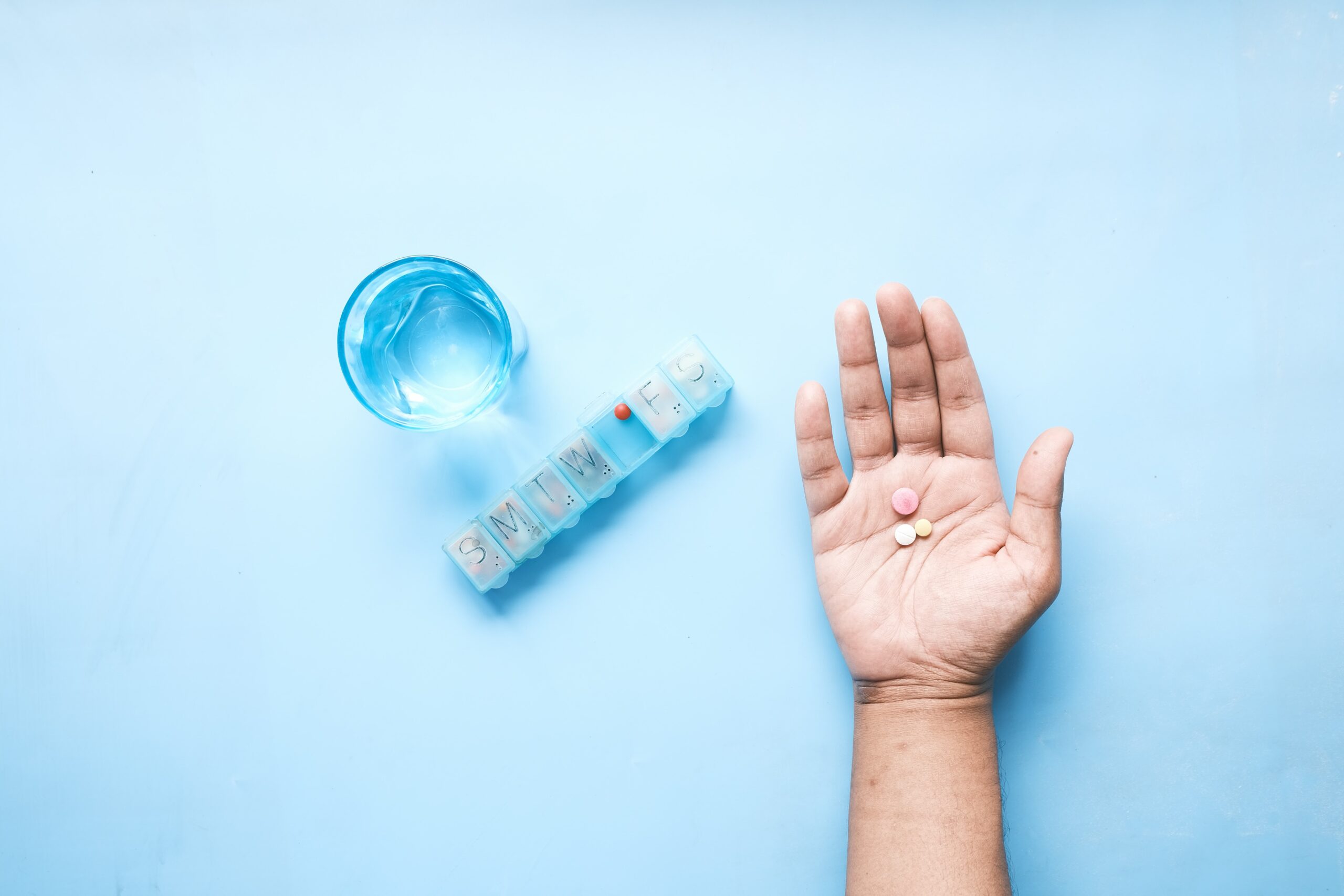 Hand with medicine