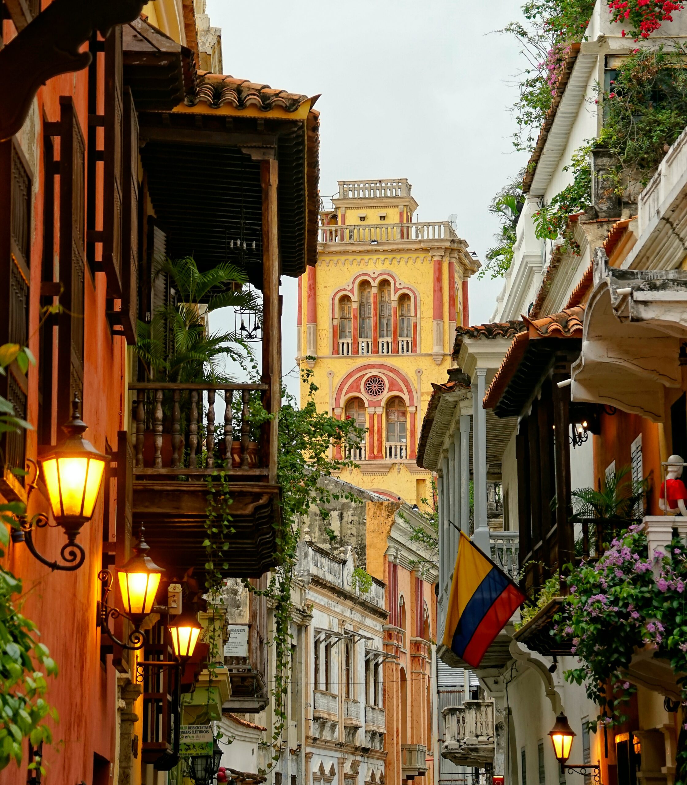 Streets of Cartagena Old Town Colombia