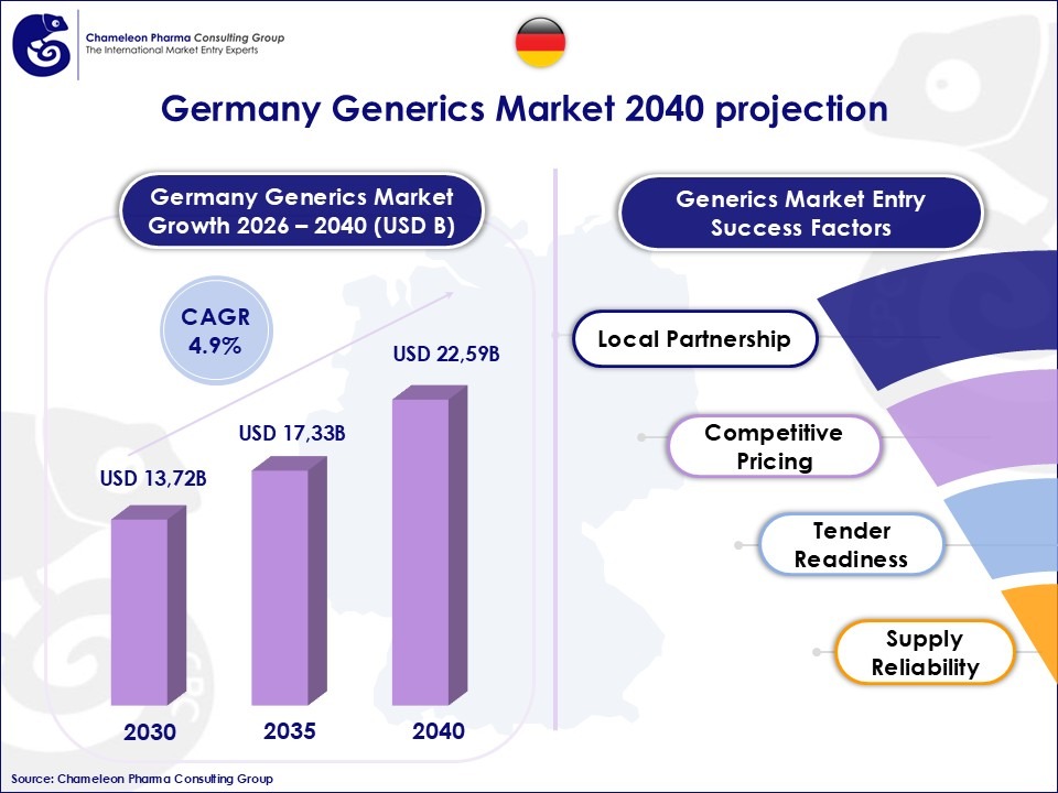 Infographic Describing Generics Market Growth and Market Entry Success Factors