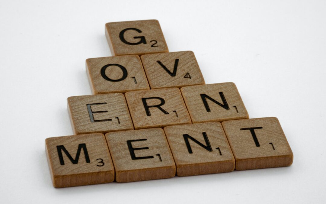 Scrabble pieces forming the word Government