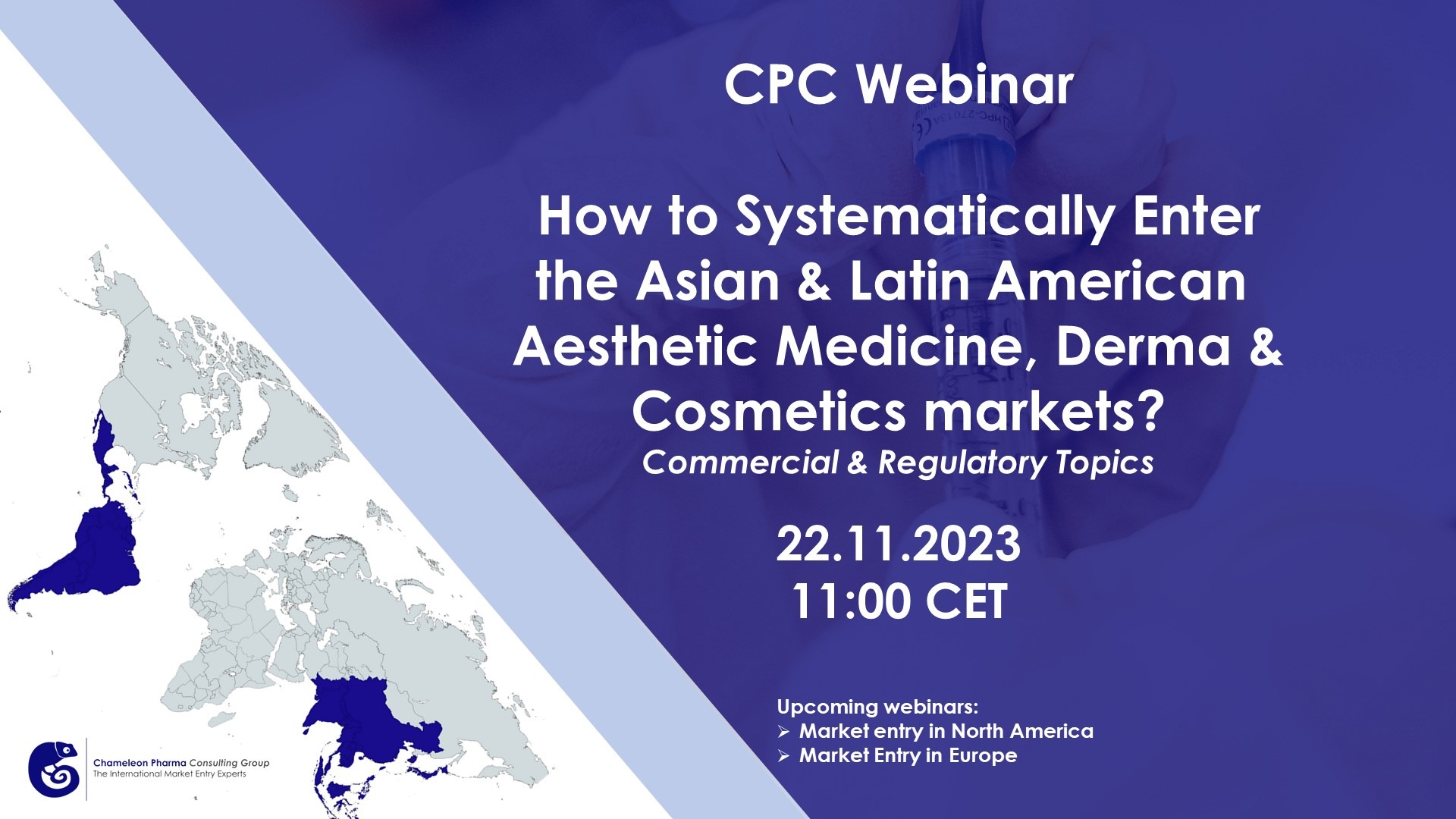 WEBINAR: How to Systematically enter the Asian & Latin American Aesthetic Medicine, Derma & Cosmetics markets?