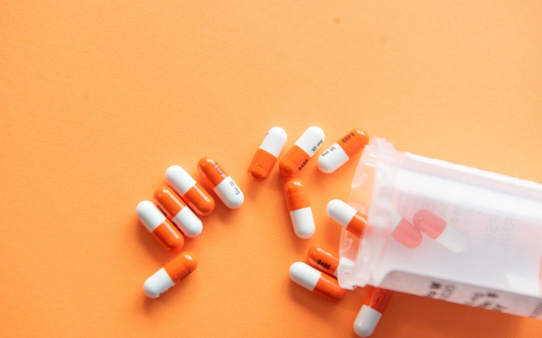 Orange and white pills