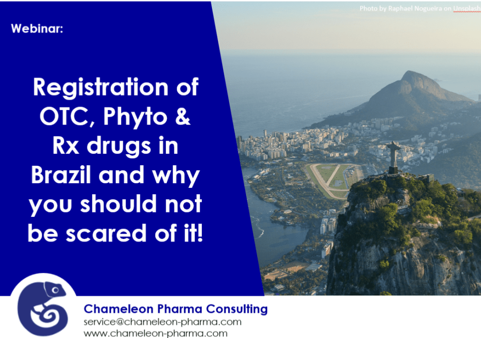 Webinar on Registration of OTC, Rx and Phytodrugs in Brazil