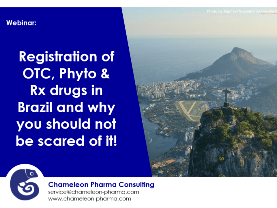 Webinar on Registration of OTC, Rx and Phytodrugs in Brazil