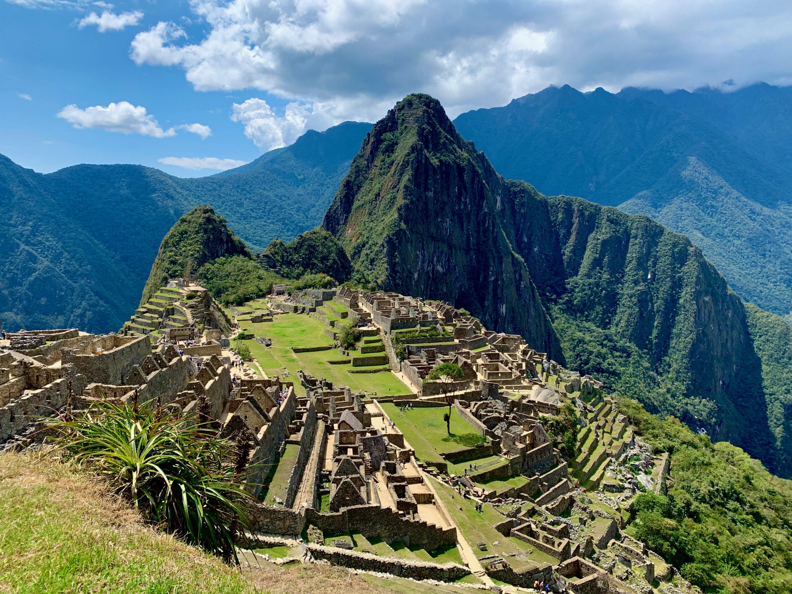 Aerial view of the Machu Picchu in Peru