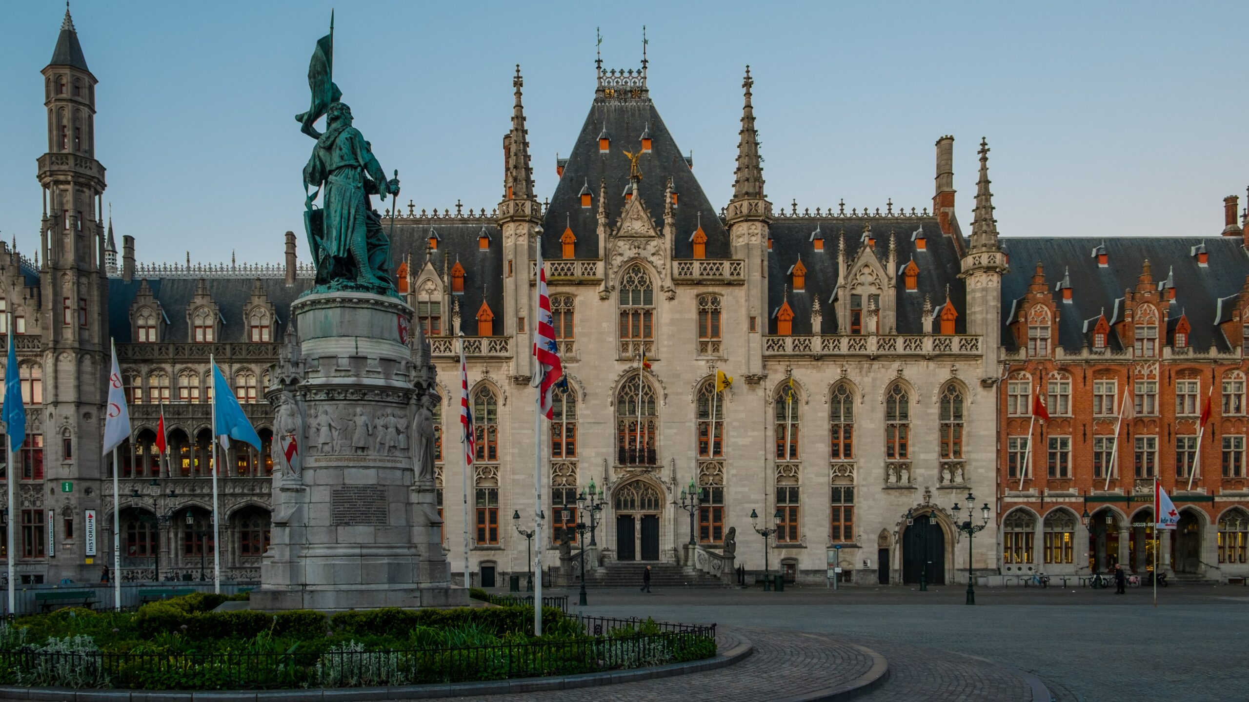 View of the Townhall in Bruges, Belgium