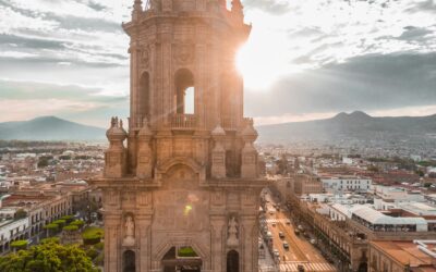 aerial view photography of white concrete structure in Mexico