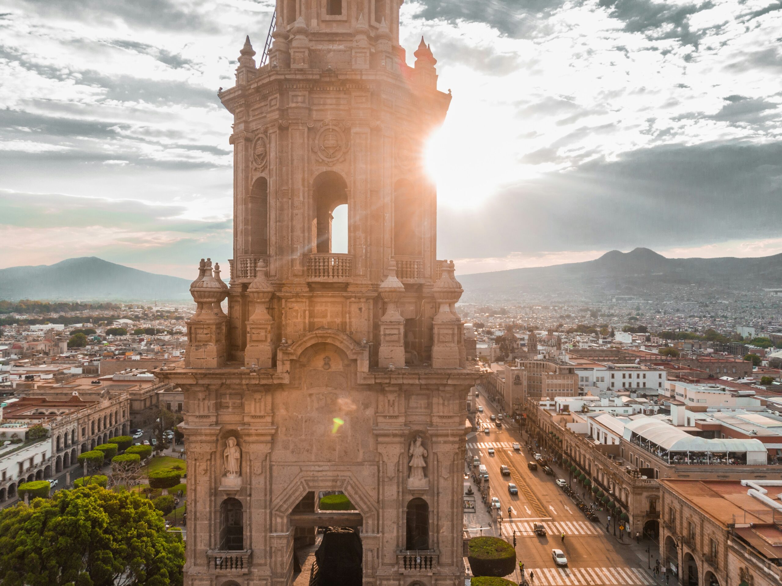 aerial view photography of white concrete structure in Mexico