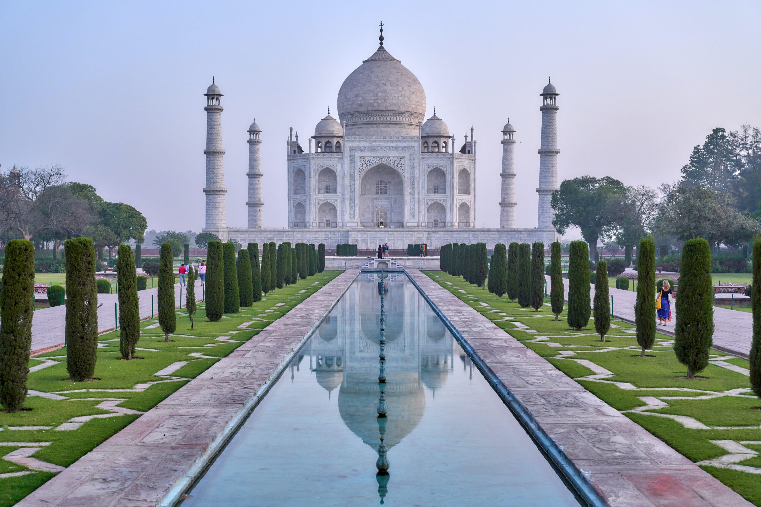 View of the Taj Mahal, one of the world's wonders, situated in India